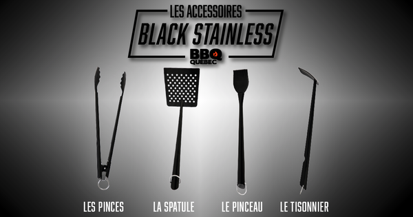 accessoires BBQ Québec black stainless
