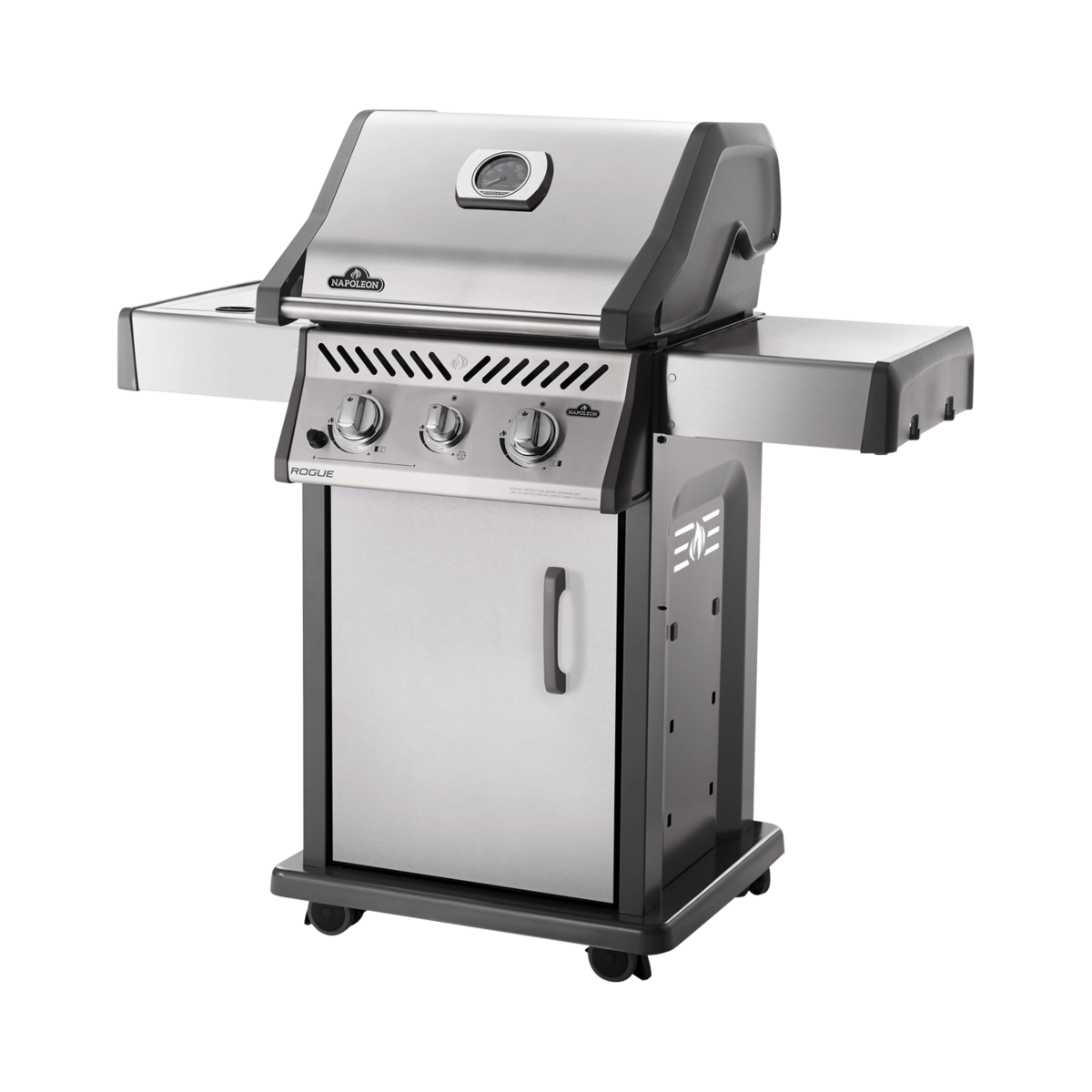BBQ Napoleon Rogue 365 en acier inoxydable au propane avec brûleur